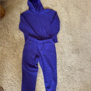 Blue Hoodie and Sweatpants Set